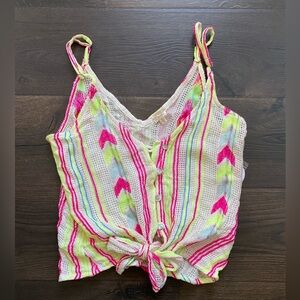 En Creme NWT Boho Tank Top Size M Flowy Embroidered Festival